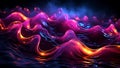 Vibrant Magenta and Midnight Blue Neon Lights Abstract Pattern
