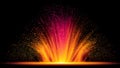 Fiery Data Particle Explosion of Neon Burst, AI Generated Royalty Free Stock Photo