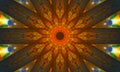 Vibrant mandala Art with a lot of shades of orange