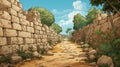 Vibrant Manga Illustration Of Ancient Egypt Wall In The Philippines