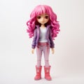 Vibrant Manga Style Figure With Light Pink Hair And Jacket