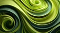 A vibrant and mesmerizing abstract artwork of swirling green hues