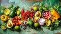 Vibrant Mexican Culinary Ingredients on Dark Background Royalty Free Stock Photo