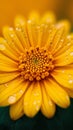 Vibrant Mexican sunflower weed, Closeup beautiful orange bloom