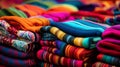 Vibrant mexican textiles. exploring the rich patterns of sarapes and huipils for sale Royalty Free Stock Photo
