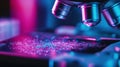 Vibrant microscopic view of scientific discovery Royalty Free Stock Photo