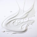 Vibrant Milk Art: Distorted Figural Liquid On White Background