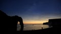 Vibrant Milky Way composite image over landscape of Durdle Door Royalty Free Stock Photo