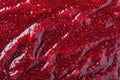 Top view of vibrant mixed berry sauce texture with glossy finish, showcasing rich colors and abstract patterns, perfect Royalty Free Stock Photo
