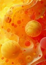 Vibrant Bubbles: The Explosive Energy of HCL Orange and Yeast in Royalty Free Stock Photo