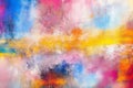 Vibrant Modern Artwork: Abstract Oil and Acrylic Painting on Canvas with Artistic Texture.