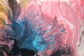 Vibrant modern effects wonderful art mixing color liquid on beautiful creative art paint harmony