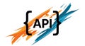 API Concept Illustration with Brush Strokes Royalty Free Stock Photo