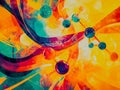 Vibrant Molecular Connections, ai generated Royalty Free Stock Photo