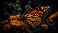 Vibrant monarch butterfly wing in summer nature generated by AI Royalty Free Stock Photo