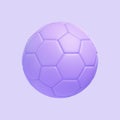 A vibrant monochromatic purple soccer ball on a matching purple background