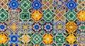 Vibrant Moroccan Geometric Tile Pattern Royalty Free Stock Photo