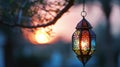 Vibrant Moroccan Lanterns Hanging at an Outdoor Market