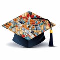 Vibrant Mosaic Graduation Cap