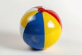 Colorful Beach Ball on White Background Royalty Free Stock Photo