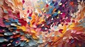 Vibrant Multi-Colored Particles Explosion Royalty Free Stock Photo