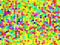 a vibrant, multicolored abstract background made up of hexagonal shapes