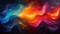 Vibrant multicolored abstract wave art