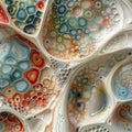 Vibrant Multicolored Cellular Patterns, generative ai