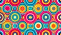 Vibrant Multicolored Circles Pattern with Concentric Rings and Bright Hues Royalty Free Stock Photo