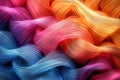 Vibrant Multicolored Fabric Waves.
