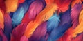 Vibrant Multicolored Feathers Patterned Background