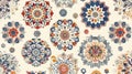 Vibrant Multicolored Floral Pattern Textile Design