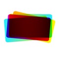 Vibrant Multicolored Rectangular Boxes Overlapping One Another Isolated. Creative Background Idea for Digital Image