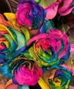 Vibrant Multicolored Roses for Valentines Day Royalty Free Stock Photo