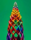 Colorful Abstract Geometric Spire Structure Royalty Free Stock Photo