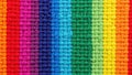 Vibrant multicolored textile with rainbow patterned woven texture Royalty Free Stock Photo