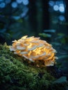 Vibrant Mushroom Cluster in Lush Forest