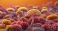 Vibrant Mushroom Forest - A Mycological Wonderland
