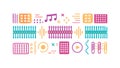 Vibrant Music Notes and Instruments Pattern, Rhythmic Vector Design Generative AI Royalty Free Stock Photo
