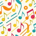 Vibrant music notes pattern Royalty Free Stock Photo