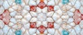Vibrant natural stone mosaic pattern Royalty Free Stock Photo