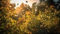 Vibrant nature in summer close up of yellow flower in sunlight generated by AI