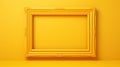 Vibrant Neo-traditional Yellow Photo Frame Mockup Royalty Free Stock Photo