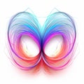 Vibrant Neon Butterfly: Abstract Colorful Shape Inspired By Tony Orrico Royalty Free Stock Photo