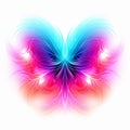 Vibrant Neon Butterfly With Eddy Design Abstract Symmetrical Composition Royalty Free Stock Photo