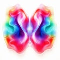 Vibrant Neon Butterfly: Futuristic Chromatic Waves And Psychedelic Portraits