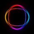 Vibrant Neon Circle Abstract Light Background Royalty Free Stock Photo