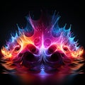 Vibrant Neon Colors: Abstract Graphic Of Energy Explosions