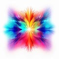 Vibrant Neon Colors: Abstract Pattern Of Star Flames