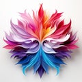Vibrant Neon Colors: 3d Flower Paper Art In Fluid Sculptural Alchemy Style